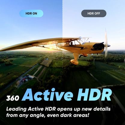 Insta360 X3 - Waterproof 360 Action Camera with 1/2" 48MP Sensors, 5.7K 360 Active HDR Video, 72MP 360 Photo, 4K Single-Lens