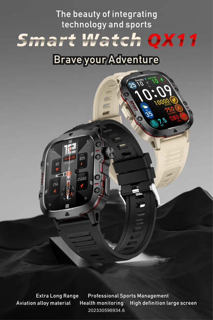 2025 Outdoor Smart Watch Men 2.01" Screen 3ATM Waterproof Watches Bluetooth Call Ai Voice Sport Smartwatch For Android IOS Phone