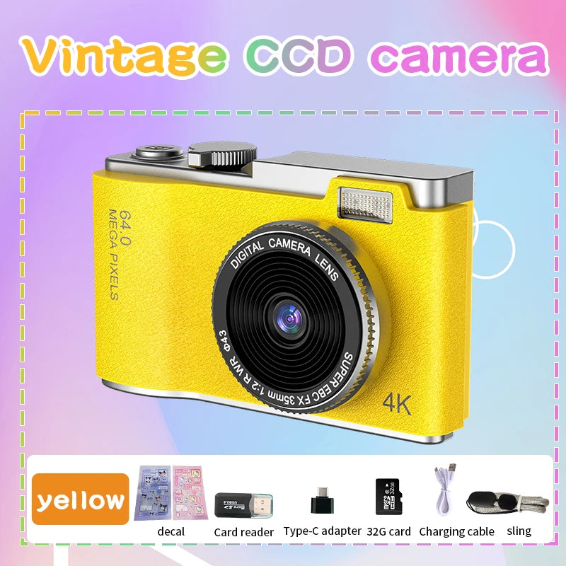 Kid Digital Camera for Children Camcorder Rechargeable Cameras Vlogging Camera 2.4" Rechargeable for Kid Beginner Photography - Universal Market