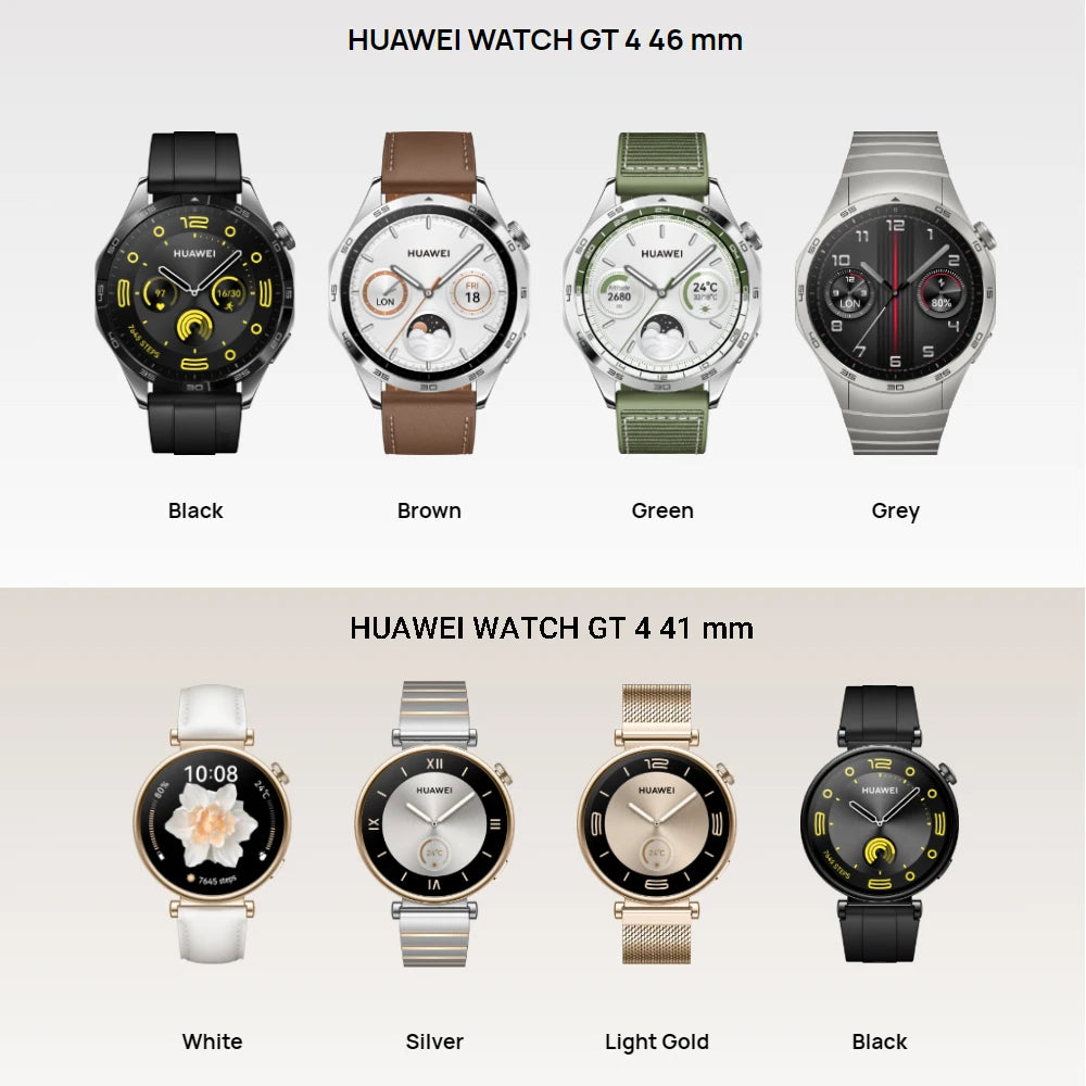 Smartwatch,HUAWEI Watch GT 4,Smart Watch,Custom Watch Faces,up to 14 days battery,HUAWEI TruSeen™ 5.5,Answer Bluetooth Calls