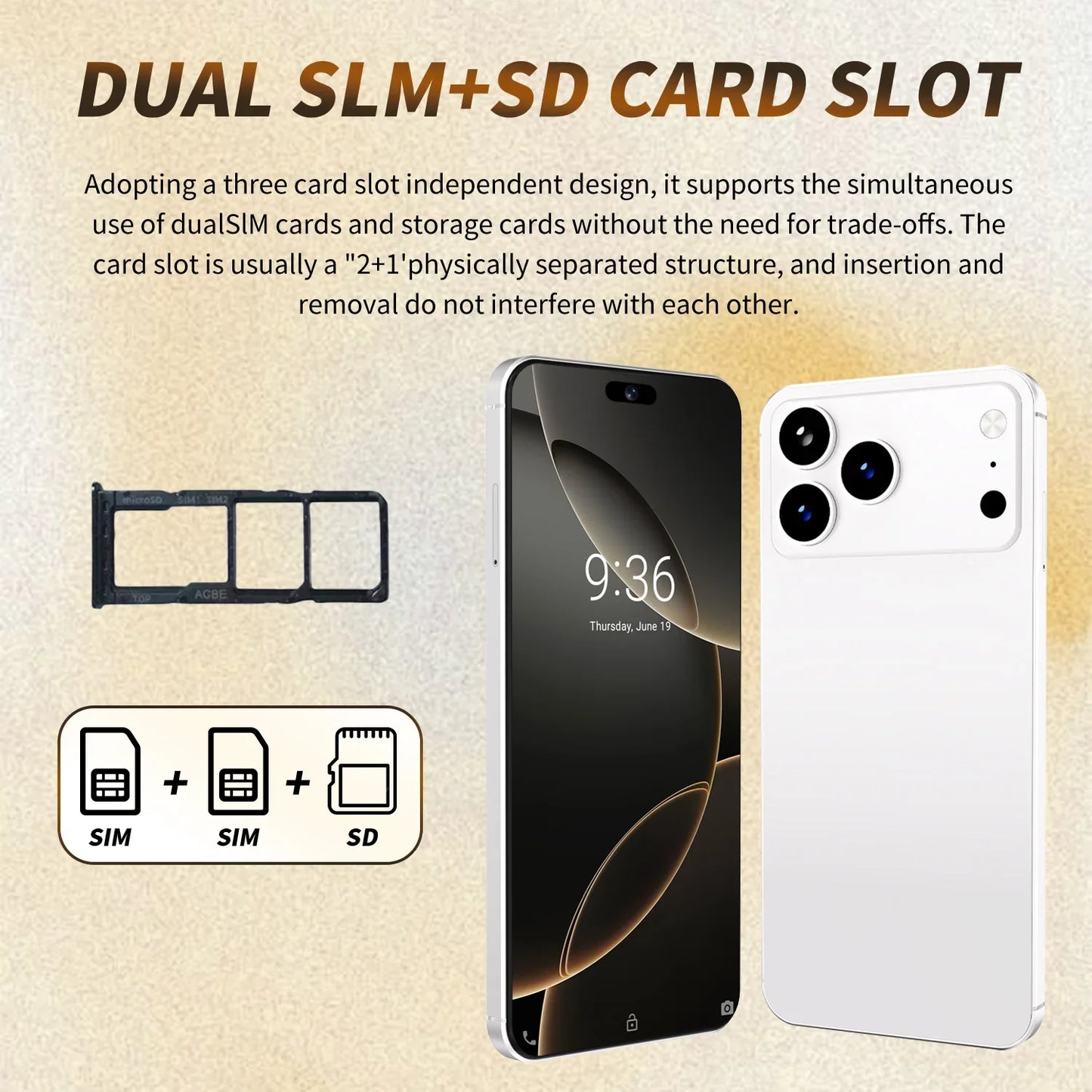 2025 HOT XS17 Pro Max 22GB 2TB 7.3inch HD Global Edition Original Smart Dual Card 8000mAh Battery Facial Recognition Function