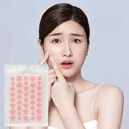 35/40Pcs Colorful Cute Star Heart Shaped Acne Treatment Sticker Invisible Acne Cover Pimple Patch Skin Care