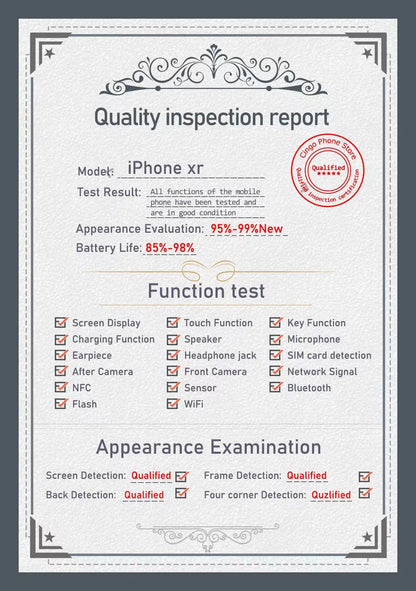 Unlocked Original iPhone XR Face ID 6.1" 3G RAM 64GB/128GB/256GB ROM 4G  Smartphone iphonexr