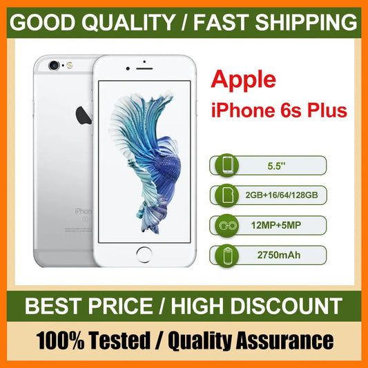 Original Used Apple iPhone 6s Plus Unlocked Mobile Phone Face ID 5.5" 16/64/128GB ROM 12MP IOS Camera Dual-core  Smartphones