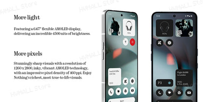 Global Version Nothing Phone (3) Qualcomm Snapdragon 8S Gen 4 6.77 AMOLED 120Hz Triple 50MP Camera 3 mics