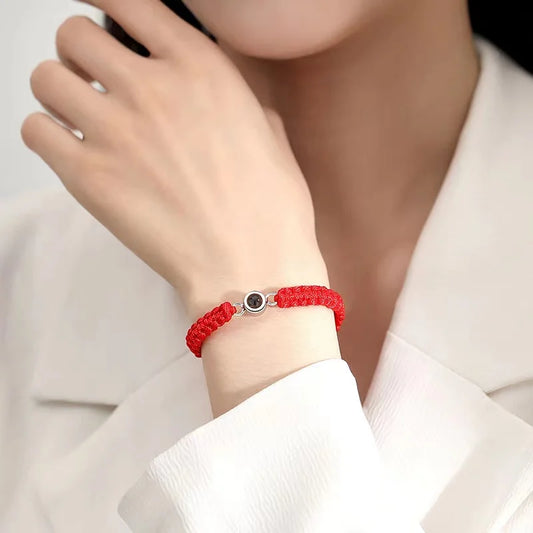 NEW Custom Photo Bracelet with Photo Projection Hand Woven Personalized Photo Projection Bracelet Memory Bracelet Photo - Universal Market