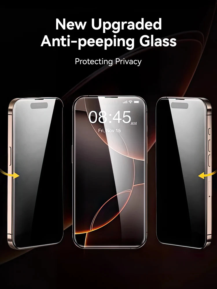 Joyroom 1/2PCS Anti-Spy Glass For iPhone 17 Pro Max Privacy Screen Protector Glass For iPhone 12-17 Pro Max Tempered Glass Film