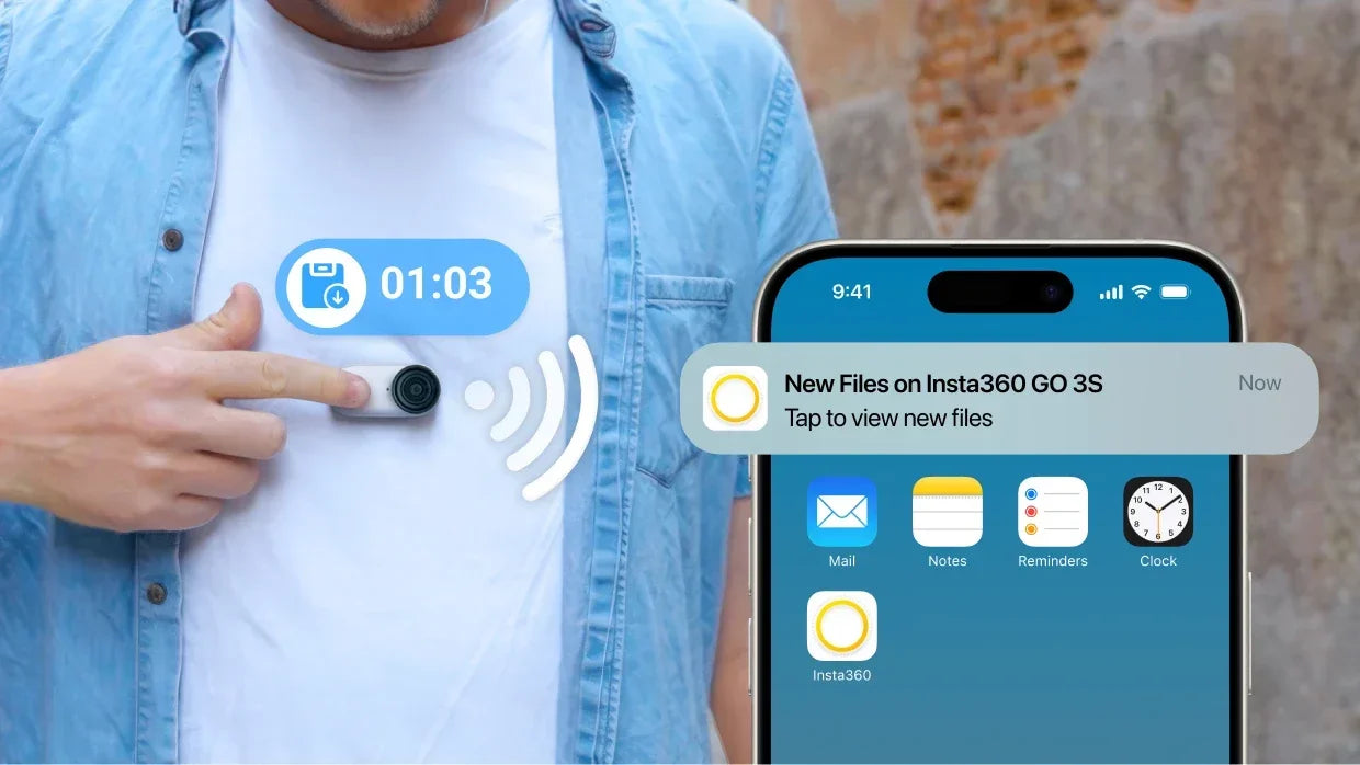 Insta360 GO 3S Camera 4K Thumb Magnetic Action Camera with FlowState Stabilization 10m Waterproof Apple Find My Vlog