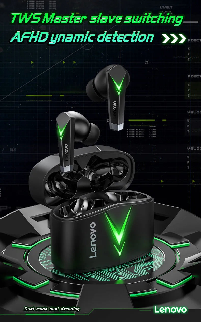 Choice Original Lenovo LP6 TWS Wireless Buletooth V5.1 Earphones Dual Mode Music Gaming Headsets New E-Sports  Headphones - Universal Market