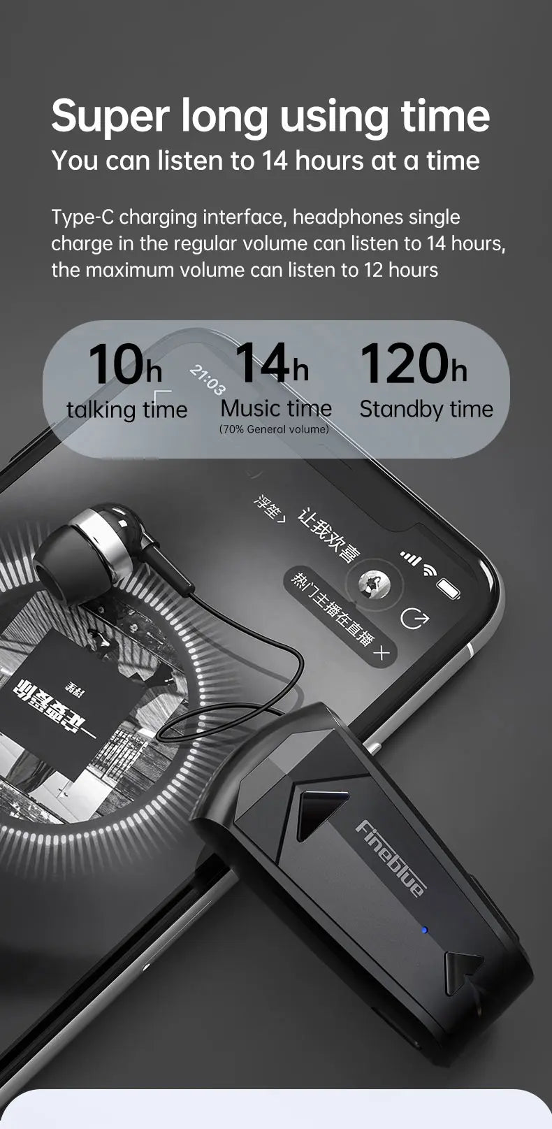 Fineblue F520 Mini Wireless Earphone Bluetooth 5.3 Retractable Headset in Lotus One Ear Calls Remind Vibration Sport Headphone - Universal Market