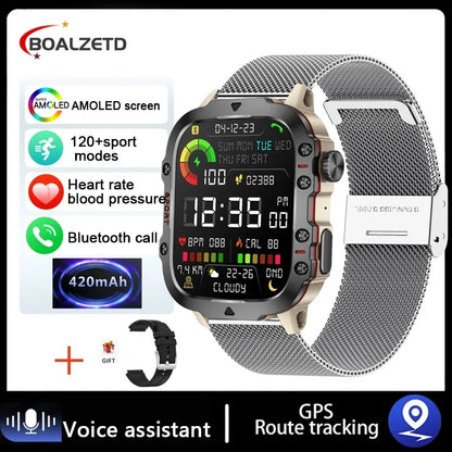 2025 Outdoor Smart Watch Men 2.01" Screen 3ATM Waterproof Watches Bluetooth Call Ai Voice Sport Smartwatch For Android IOS Phone