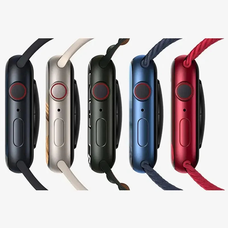 100% Original Apple Watch Series 7 41mm / 45mm Apple Watch S7 Aluminum Case with Sport Band iOS SmartWatch