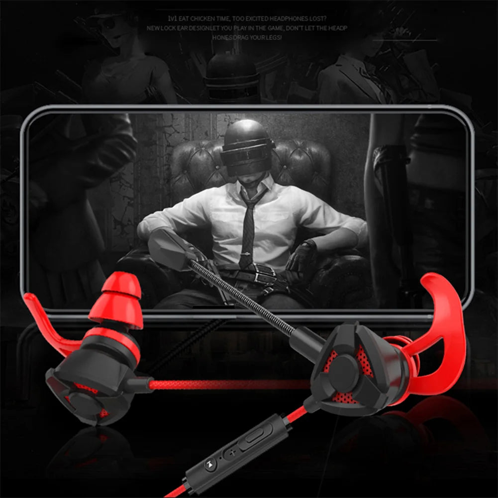 OLAF 3.5mm Wired Headphones Gaming Headset Bass Stereo Gamer Earphones Noise Cancelling Earbuds With Dual Mic In-ear Handfree - Universal Market