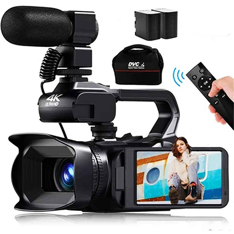 64MP 4K 60FPS Camcorder For Tiktok Youtube Video Camera Rotate Touch Screen Photography Camera WIFI Streaming Webcam Recorder - Universal Market
