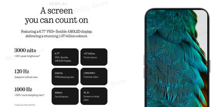 Global Version Nothing Phone (3a) Qualcomm Snapdragon 7s Gen 3 6.77 AMOLED Screen 120Hz Dual 50 MP Camera