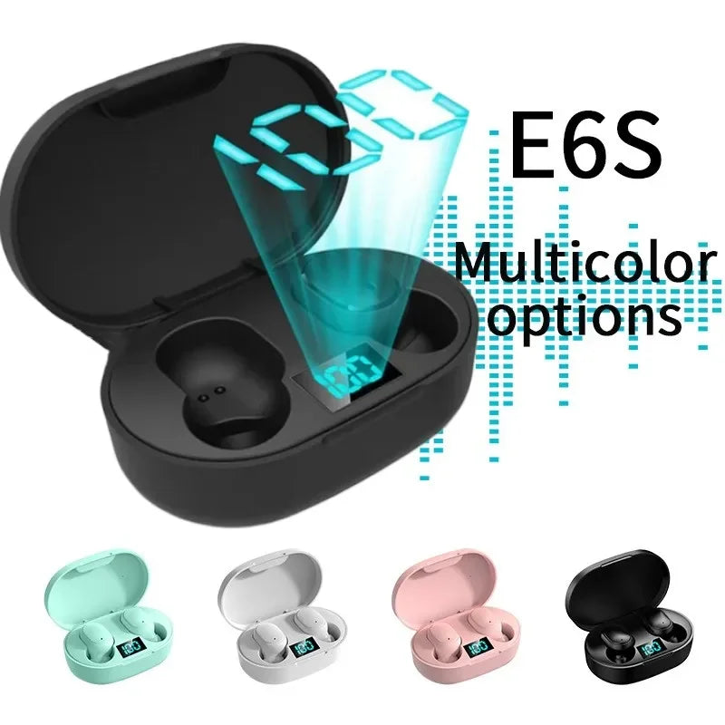 E6S TWS Bluetooth Earphones Wireless Bluetooth Headset Noise Cancelling Headsets With Microphone Headphones For Xiaomi Redmi - Universal Market