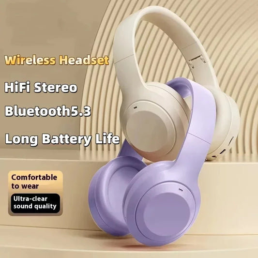 M5 Wireless Headset Bluetooth5.3 HiFi Stereo Earphones Noise Cancelling Gaming Headband Foldable with Mic Earbuds - Universal Market