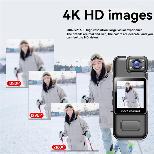 Wifi Mini Camera 4K HD Digital Video Recorder 180° Rotatable Lens Portable Action Camera Recorder 128G