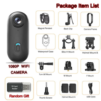 Outdoor Sports Camera In Helmet Motorcycle Bike Sport Mini Filming Bicycle Action 4K Professional Body Cam And Video Cameras Mtb