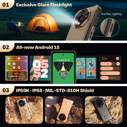 【World Premiere】Ulefone Armor X16 Pro 5G Rugged Phone 10360mAh Battery 256GB ROM NFC Android Smartphone with Google Gemini
