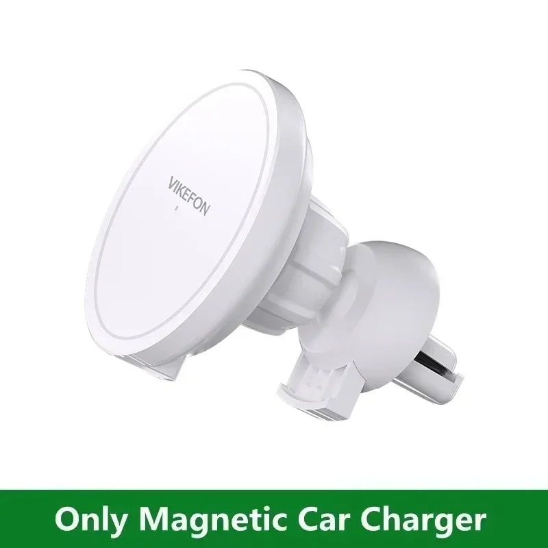 30W Fast Car Magnetic Wireless Charger Dock Macsafe For iPhone 12-16 Pro Max Mini Air Vent Mount Clip Car Phone Holder Stand