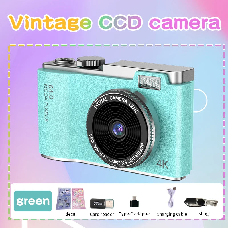 Kid Digital Camera for Children Camcorder Rechargeable Cameras Vlogging Camera 2.4" Rechargeable for Kid Beginner Photography - Universal Market