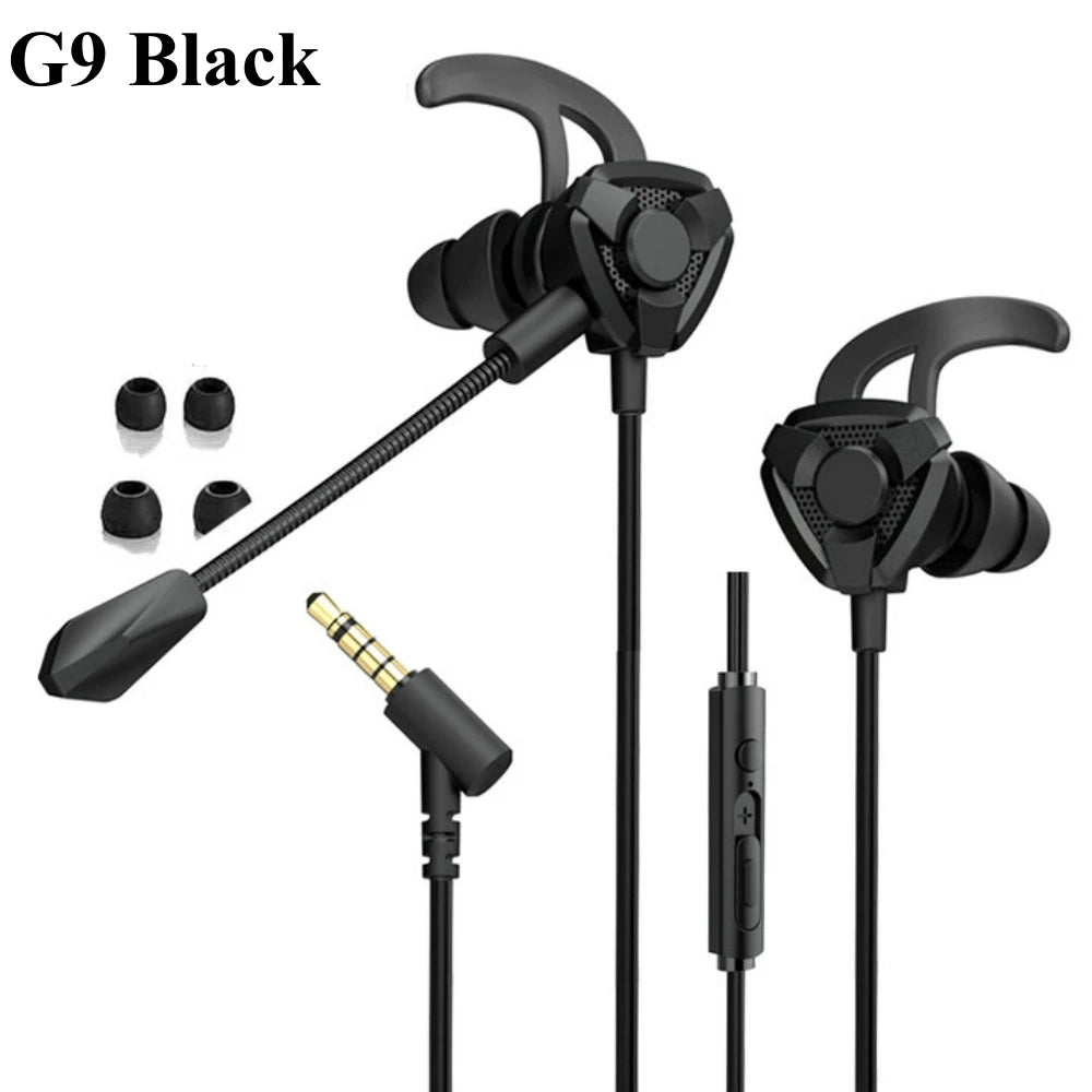 OLAF 3.5mm Wired Headphones Gaming Headset Bass Stereo Gamer Earphones Noise Cancelling Earbuds With Dual Mic In-ear Handfree - Universal Market