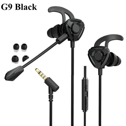 OLAF 3.5mm Wired Headphones Gaming Headset Bass Stereo Gamer Earphones Noise Cancelling Earbuds With Dual Mic In-ear Handfree - Universal Market