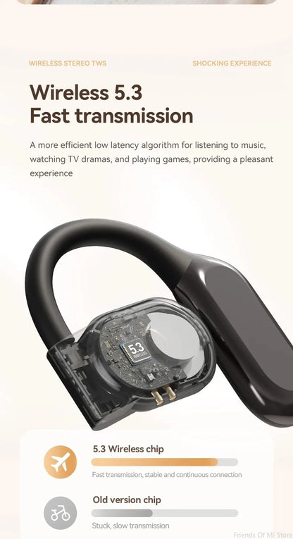 XIAOMI M62 Open Hanging Wireless Earphones with Air Bone Conduction Waterproof and Painless Wearing, Running Earphones with Mic - Universal Market
