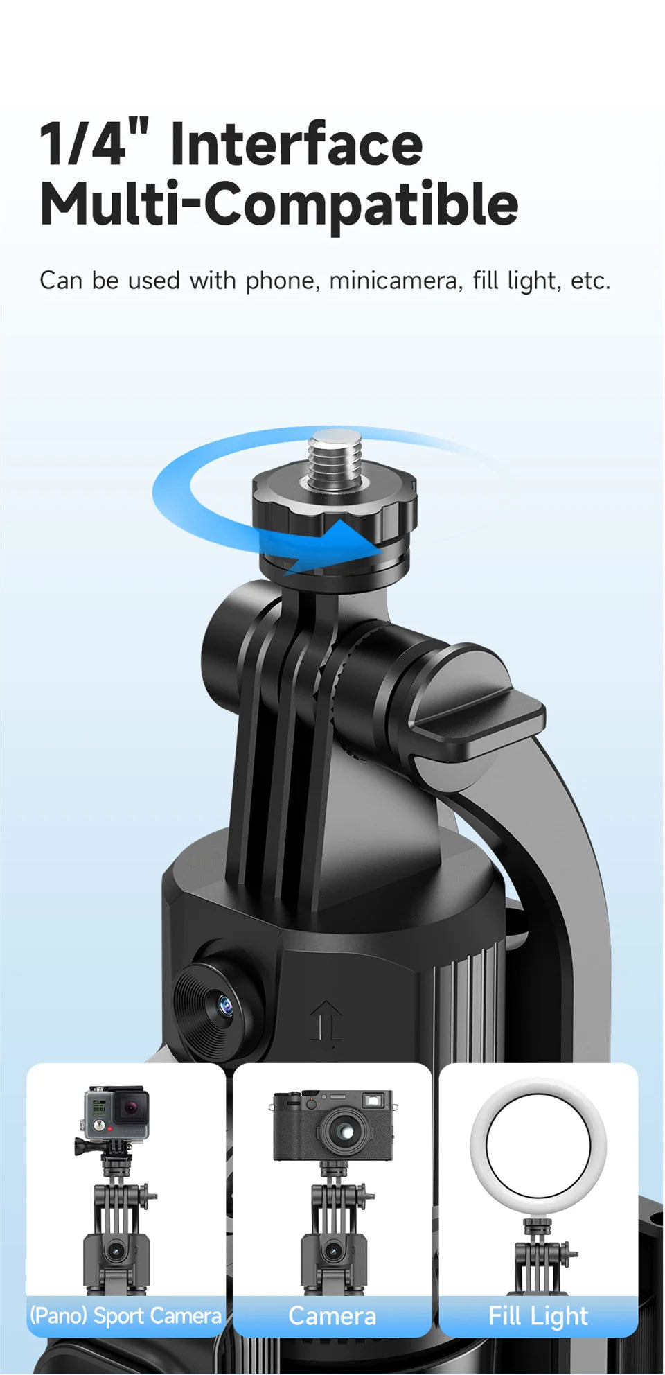 FGCLSY 360 ° rotation Selfie Stick Gimbal Stabilizer With Bluetooth Remote Intelligent AI Follow-Up Anti Shake For Smartphone