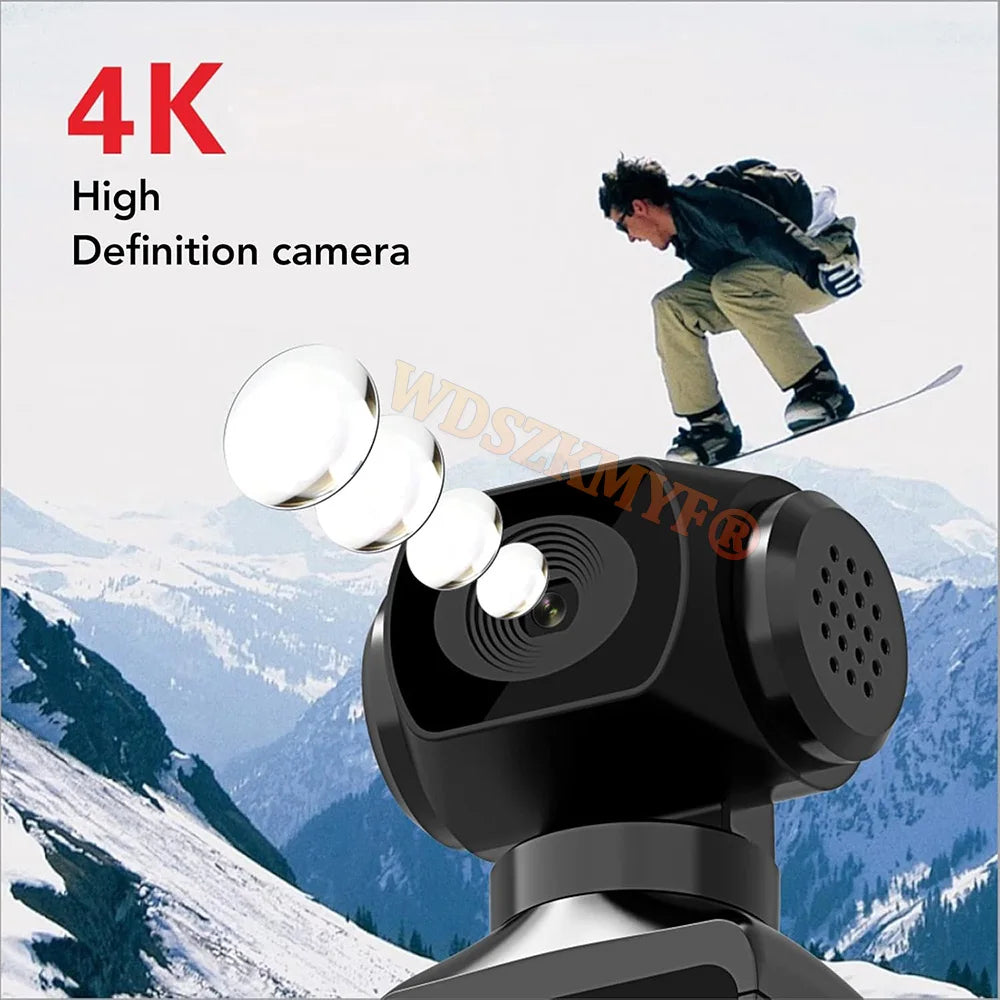 Real 4K Touchscreen Pocket Camera WIFI Outdoor DV 180°Rotatable UHD Anti-shake Bodycam Sports Action Portable Security Recorder