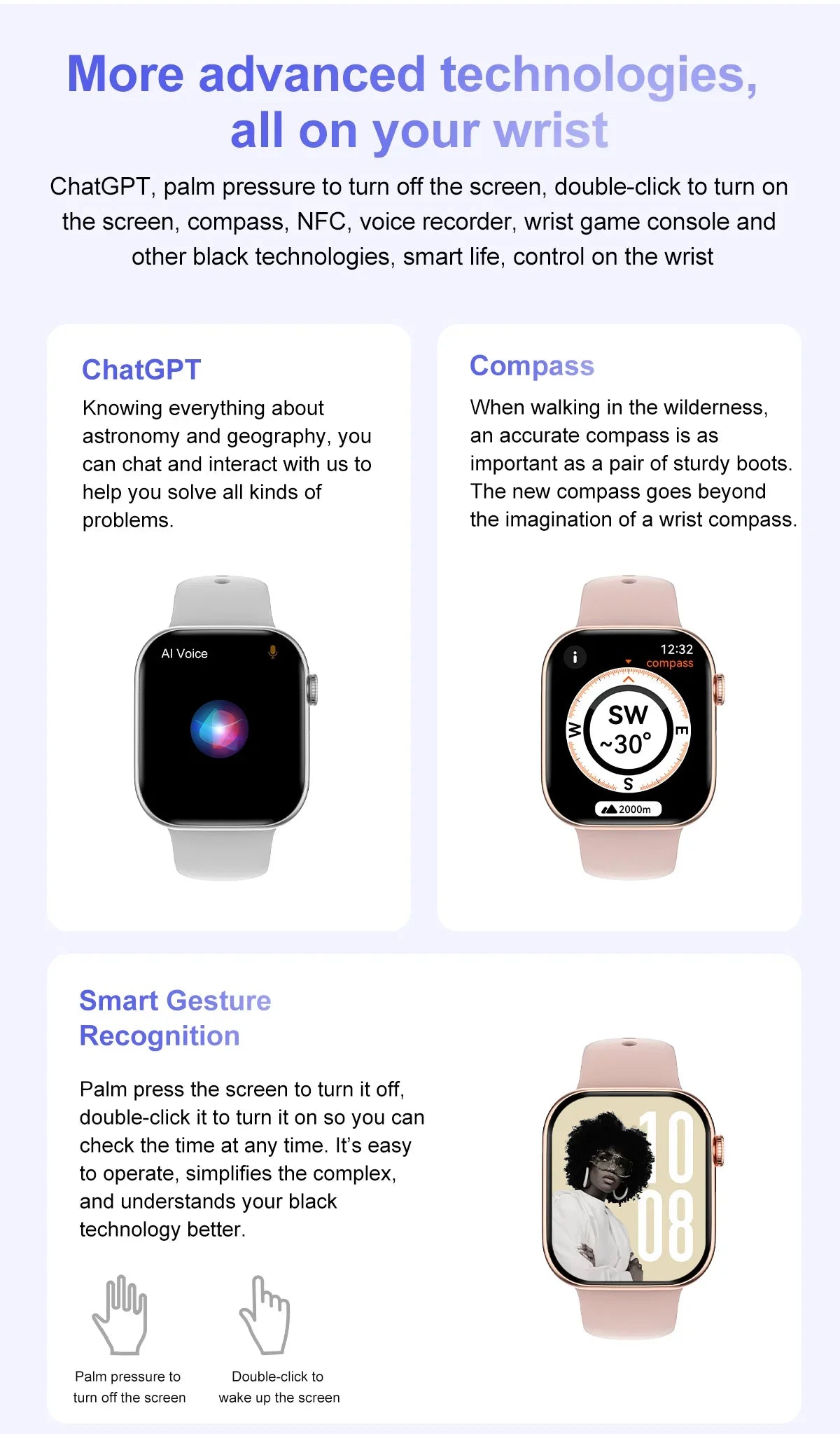 For Apple DT Watch X Mini Smart Watch 3D Menu Video AI Voice NFC Sports Record Health Test 1.85 Inch AMOLED Women Smartwatch