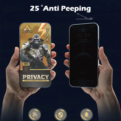 King Kong Gorilla Privacy Screen Protector For iPhone 11 12 13 14 15 Pro Max Anti-spy Tempered Glass For iPhone X XS Max 13 Pro