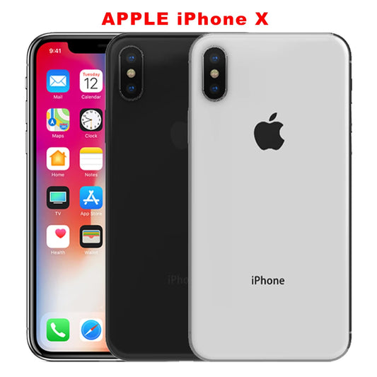 Original iPhone X 4G LTE Mobile Phone 3D Touch 3GB RAM 64GB/256GB ROM Face ID 5.8" OLED Screen 12MP+7MP Hexa Core SmartPhone