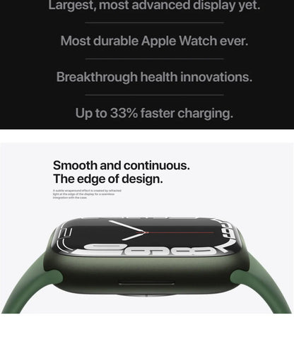 100% Original Apple Watch Series 7 41mm / 45mm Apple Watch S7 Aluminum Case with Sport Band iOS SmartWatch