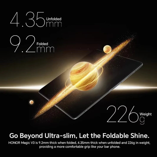 Honor Magic V3 Global Version 5G Foldable 7.92'' LTPO AMOLED 120Hz Display 50MP Cameras Snapdragon 8 Gen 3 5150mAh 66W NFC