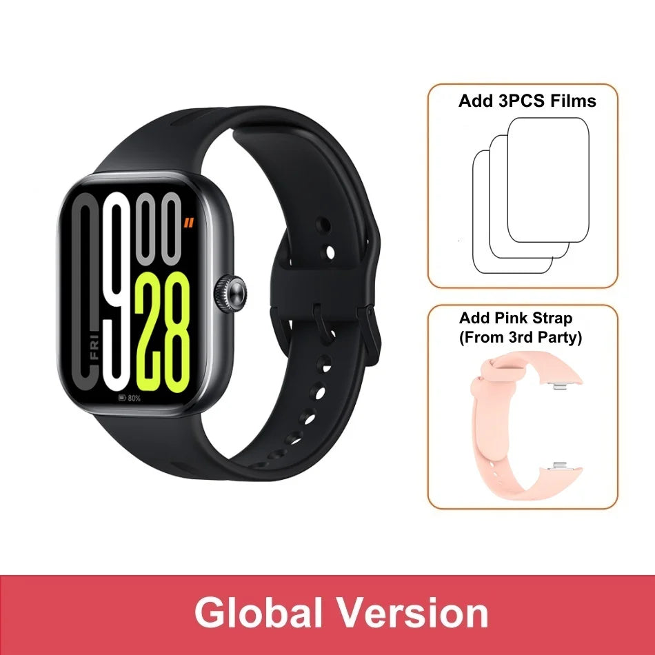 Global Version Xiaomi Redmi Watch 5 Bluetooth Calling Ultra-large 2.07" Square AMOLED Display 24 Days Battery Built-in GNSS 5ATM