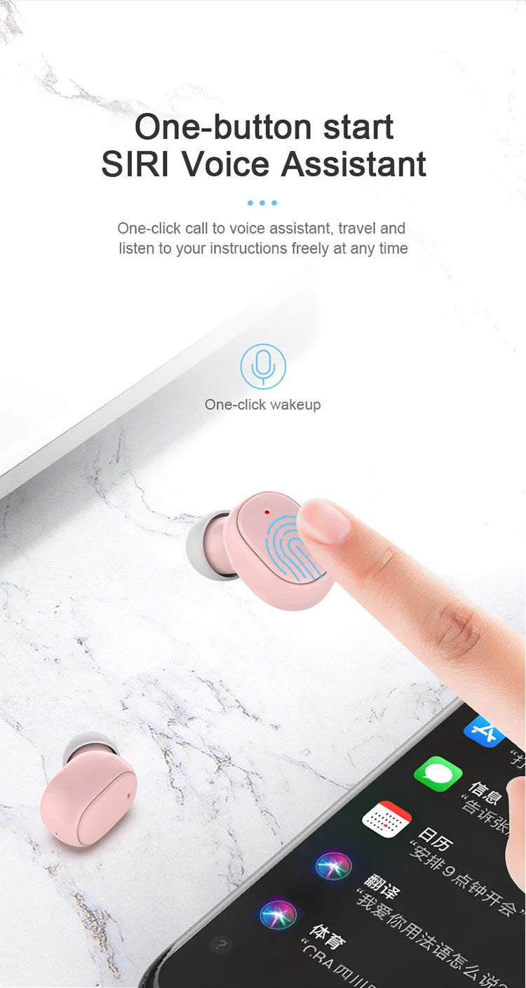 Original A6S TWS Headset Wireless Earphones Bluetooth Headphones Sport Stereo Fone Bluetooth Earbuds for Xiaomi Huawei iPhone - Universal Market