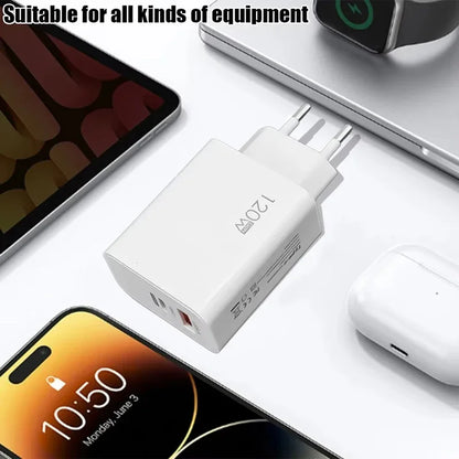 Xiaomi 120w EU US UK Mobile Phone Charger Super Fast Charging Head Flash Charging Suitable For Apple Xiaomi Huawei Samsung 2025