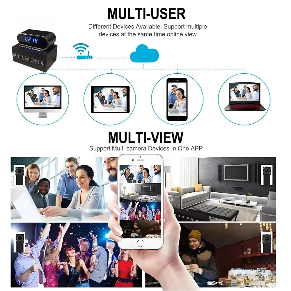 Improved HD 4K WiFi mini camera, upgraded infrared night vision, motion detection, remote viewing, HD wireless camera - Universal Market