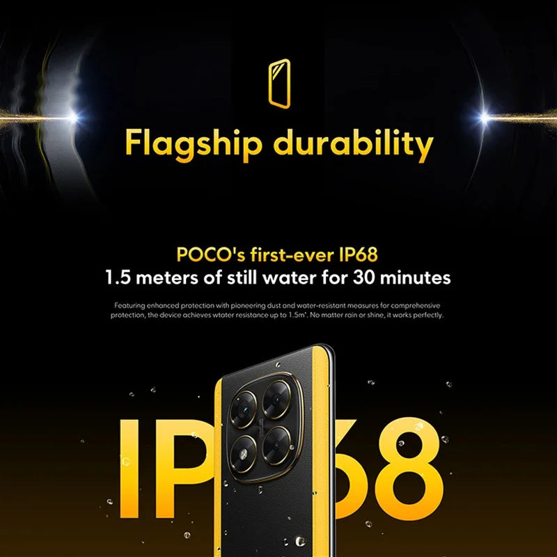 POCO X7 Global Version Cellphone 256GB 512GB Dimensity 7300-Ultra 6.67" 1.5K AMOLED Curved Display 45W Turbo Charging NFC IP68
