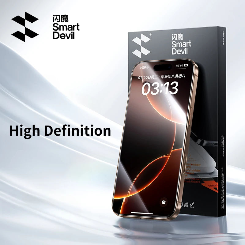 SmartDevil Borderless Temperd Glass for iPhone 16 Pro Max 16 15 Pro Max 15 Plus HD Clear Privacy Dust-free Box Screen Protector