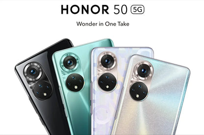 HONOR 50 Smartphone Global firmware 4300mAH 8GB RAM 256GB ROM 6.57 Inch Phone 2340x1080HD 32+108MP 5G Network Used mobile phones