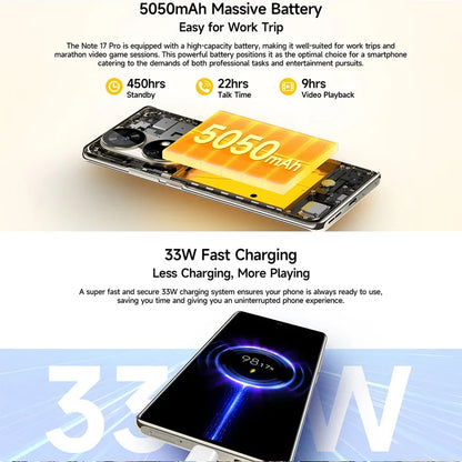 【World Premiere】Ulefone Note 17 Pro Smartphone 6.78" 120HZ AMOLED Curved Display 24GB+256GB  108MP Camera 5050mAh Global Version