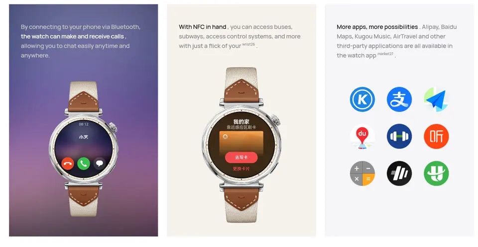 HUAWEI WATCH GT5 Chinese version (41mm) (46mm) Bluetooth call HarmonyOS 1.32-inch/1.43-inch AMOLED Battery capacity 323mAh/524mA