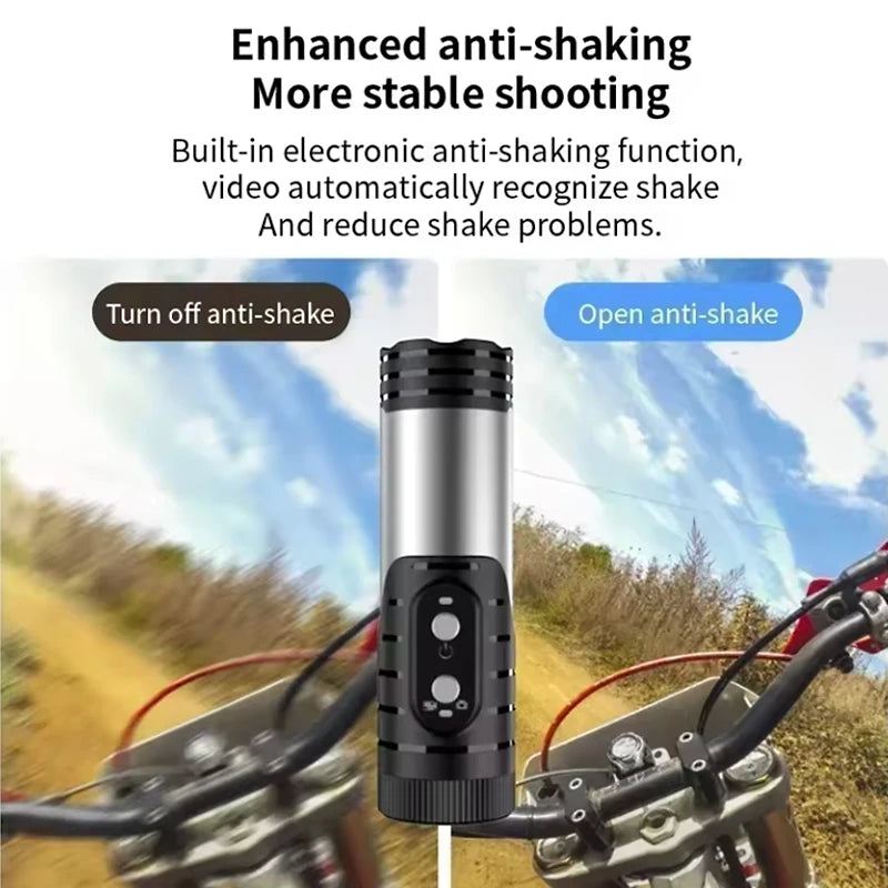 4K Mini Sport DV Action Sport Camera Flashlight Helmet Full HD 1080P Video Ideal Bodycam for Bike, Cycle, Motorcycle Camcorder