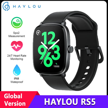 HAYLOU RS5 Smart Watch Men 2.01'' AMOLED Display 24H Health Monitoring Bluetooth Phone Calls AI Voice Assistant Sport Smartwatch