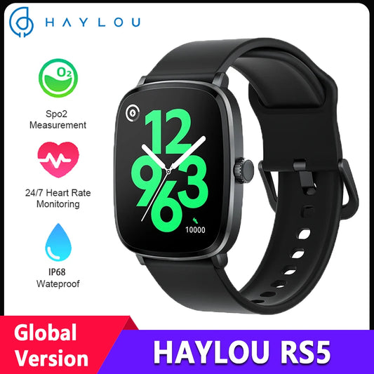 HAYLOU RS5 Smart Watch Men 2.01'' AMOLED Display 24H Health Monitoring Bluetooth Phone Calls AI Voice Assistant Sport Smartwatch