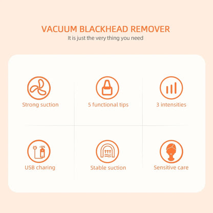 Vacuum Nose Blackhead Remover Face Cleansing Beauty Machine Facial Suction Cleaner Pimple Dead Skin Remover Extractor Skin Care