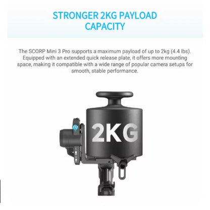 FeiyuTech SCORP Mini 3 Pro Gimbal with Detachable Remote Handle & AI 4.0 Tracking for Mirrorless, Action Camera & Smartphones - Universal Market